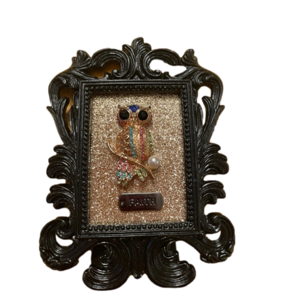 Owl Mini Black Framed Art